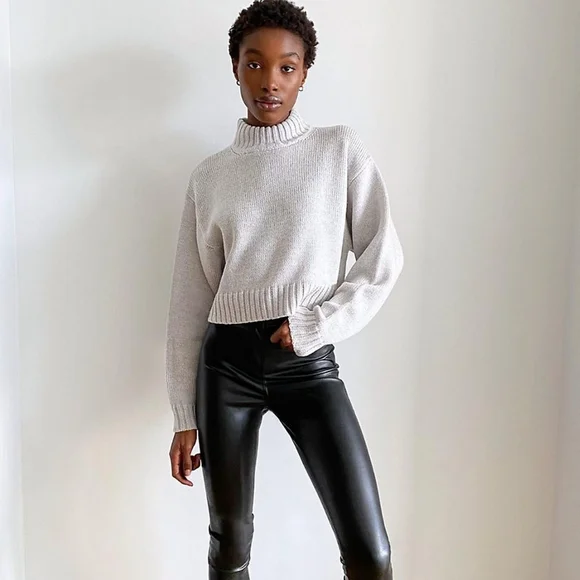 ARITZIA Wilfred Free Harper Sweater (Heinen) Merino Wool Turtleneck Sz XS - Picture 6 of 10